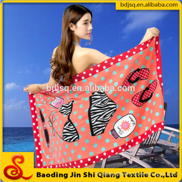 soft color fastness beach towel pareo for lady use on beach